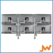 Atdec Hex Mount With Two Posts Heavy Duty F-Clamp - Silver