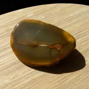 Agate Geode Rock Slice Cut Polished Display Stone Natural Banded Brown Crystal