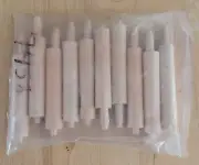 10 Lot VTG Wood Toilet Paper Roll Replacement Holder Spindle Spring Loaded NOS