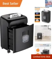 8 Sheet High Security Micro Cut Paper Shredder with 4 Gallon Pullout Basket, ...