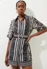 Karen Millen Print Organdie Mini Dress Size 8 US