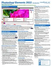 Photoshop Elements 2022 Training Guide Quick Reference Card 2 Page Cheat Sheet