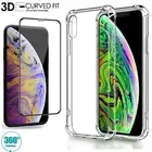 Clear Case Glass For iPhone 13 12 11 Pro Mini Max XS X MA XR 8 7 SE2 Shockproof