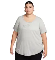 Nike Women Essential Tunic Logo T-Shirt Dark Grey Heather Plus Size 3X