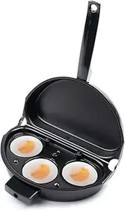 Fox Run 4498 Non-Stick Omelette Pan with Egg Poacher Set, Carbon Steel