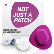 Freestyle Libre and Medtronic Guardian CGM Adhesive Patches Purple 20 pack