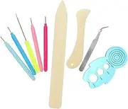 SMASOLO 9pcs Slotted Quilling Tool for Paper Crafts Multi-Functional Quilling Kit for Beginners Includes Slotted Pen and Needle for Flower Rolling and Home Decor