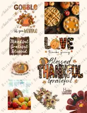 Thanksgiving Treats Collage Sheet Supplies Scrapbooks Junk Journal Card Making