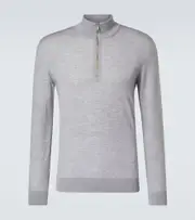[Zegna] Zegna Wool half-zip sweater AU 102 grey