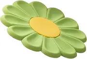 ULTECHNOVO Daisy Pattern Silicone Hot Pad Mat Kitchen Insulation Coaster for Dishes Microwave Oven Safe Non Stick Easy to Clean Heat Resistant Matcha Design