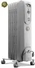 Thermo Electric Oil Heater DL1001T 1000W 5 Fin Timer Thermostat 3 Settings White