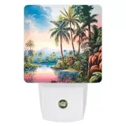 Tranquil Beach Custom LED Dusk to Dawn Night Light, Home Decor, Wall Art #4744