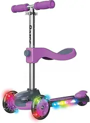 [Razor] Rollie DLX, 3-Wheel Light-Up Scooter for Younger Children, Seated and Stand-Up Riding Options