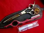 Warranty_6" Hairdressing Hair Scissors_ Gold Plated Japanese Steel(6.5")