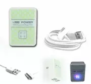 20 4 USB PORT HOME WALL ADAPTER+6FT CORD CHARGER SYNC WHITE FOR IPHONE IPOD IPAD