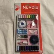 NuValu Sewing Kit 39 Set 23 Treads Multi Colors Scissors Measuring Tape Thimble