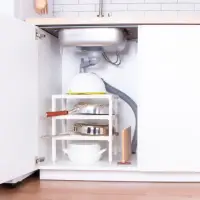 在飛比找momo購物網優惠-【Belca】日本廚衛槽下立式迷你三層(鍋具收納/廚房收納架