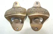 2 BINTANG beer Bottle Opener brass works AGED old finish screws included heavy B