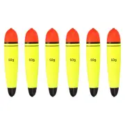 1.8oz Fishing Slip Bobbers, 6 Pack EVA Fishing Float, Yellow