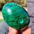 198G Natural glossy Malachite egg transparent cluster crystal mineral sample