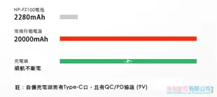 樂福數位 Sony NP-FZ100 FZ100 假電池 轉TYPE-C 不斷電 延時攝影 直播 會議 長時間錄影