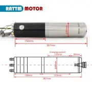 2.2KW ISO20 220V CNC Router Milling ATC Water Cooled Spindle 24000RPM 400Hz 5.4A