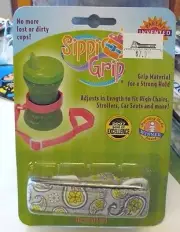 Booginhead Paisley Gray & Yellow Sippi Grip Cup Toy for Baby or Toddler New