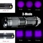 Portable UV Ultra Violet LED Flashlight Purple Mini Blacklight Torch Lamp Light