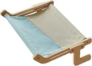 AIMALL Window Hanging Cat Hammock, Solid Wood Sun Bed Nest, Durable, All-Season Cat Perch, Adjustable Hooks, 17.51 x 13.38 x 6.29 Inches