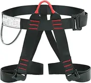 Body Safety Harness - Alloy Load Bearing Ring, Climbing Harness Half Body | Climbing Rappelling Tree Protect Waist Safety, Unisex Rappelling Harnesses, Multipurpose Climbing Gear for Fire Rescuing
