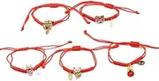 [Yardenfun] Tiger Head Rope Bracelet Chinese Braided Bracelet String Amulet for Friends Random Style