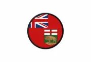 Patch badge print iron on glue flag roundel circle canada manitoba