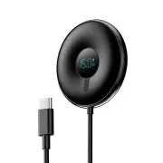 ESSAGER ES-WC10 15W Digital Display Magnetic Wireless Charger Fast Wireless Charging Pad for Smart Phones for iPhone 16
