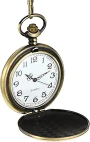 [Gatuida] 2 pcs Fob Hanging Antique Hand- Watch Decorative Day Neck Birthday Delicate Steampunk Vintage Valentines Dad Waist Cyan Wind Fathers Clock Retro Classic for with Adult