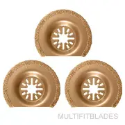 3 x 2-1/2" Flush Cut Carbide Oscillating Grout Blades-older Fein Multimaster fit