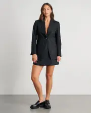 [Jag] Jag Women's Kayla Linen Blazer In Black Size 6 6 Black