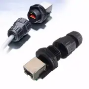 IP68 Waterproof RJ45 Ethernet LAN Network AP Plug Jack Socket Connectors CS