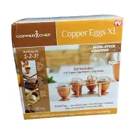 Copper Chef Copper Eggs XL (As Seen On TV) Non-Stick Coating Makes 4 Eggs - NEW!