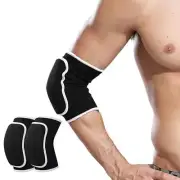 Pair of elbow pads with thickened spongy pads Breathable elbow wrap arm support