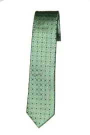 Nordstrom Rack Tie GReen White Black Geometric Silk Blend Men's