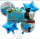 Thomas The Tank Engine Balloon Bouquet Kids Birthday Decor 5pcs Pack 64*84cm