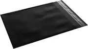 Black Poly Mailer Courier Bag Self Sealing Packing Plastic Aznpac Shipping Mailing Satchel Thickness 60 Micron 100 Bags (255x330mm)