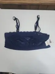 Charlotte Russe Blue Lave Bralette Removable Straps Size Large