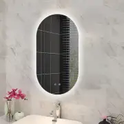 600*900mm Oval Sharp-Edged 3 Color Lighting Backlit LED Mirror with Touch Sensor Switch