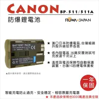 在飛比找Yahoo奇摩拍賣-7-11運費0元優惠優惠-無敵兔@樂華 FOR Canon BP-511 相機電池 鋰