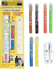 Kids Height Measurement for Wall,Doodling Height Measuring Sticker | Decorative Interactive Growth Measurement Tool for Nursery Bedroom Classroom Playroom
