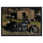 Harley-Davidson "Dyna Glide" Vintage Framed Poster - Retro Motorcycle Decor Framed
