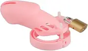 Silicone Chastity Lock Chastity Cage For Male Cage Chastity Device Beginner Cage Prevent Erection Bondage For Men Pink L