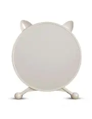 [SOGA] Makeup Bedroom Table Cat Ear Mirror With LED Light 30cm in White