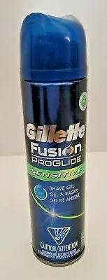 NEW Gillette Fusion ProGlide Shave Gel Sensitive 8.4 oz Green Label NIP